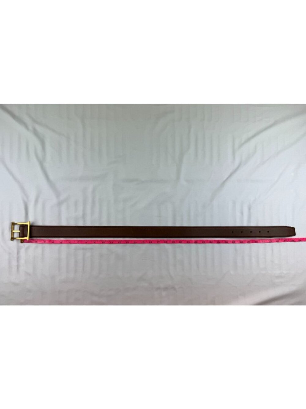 Helsa Brown Leather Logo Belt Size S - Picture 5 of 6